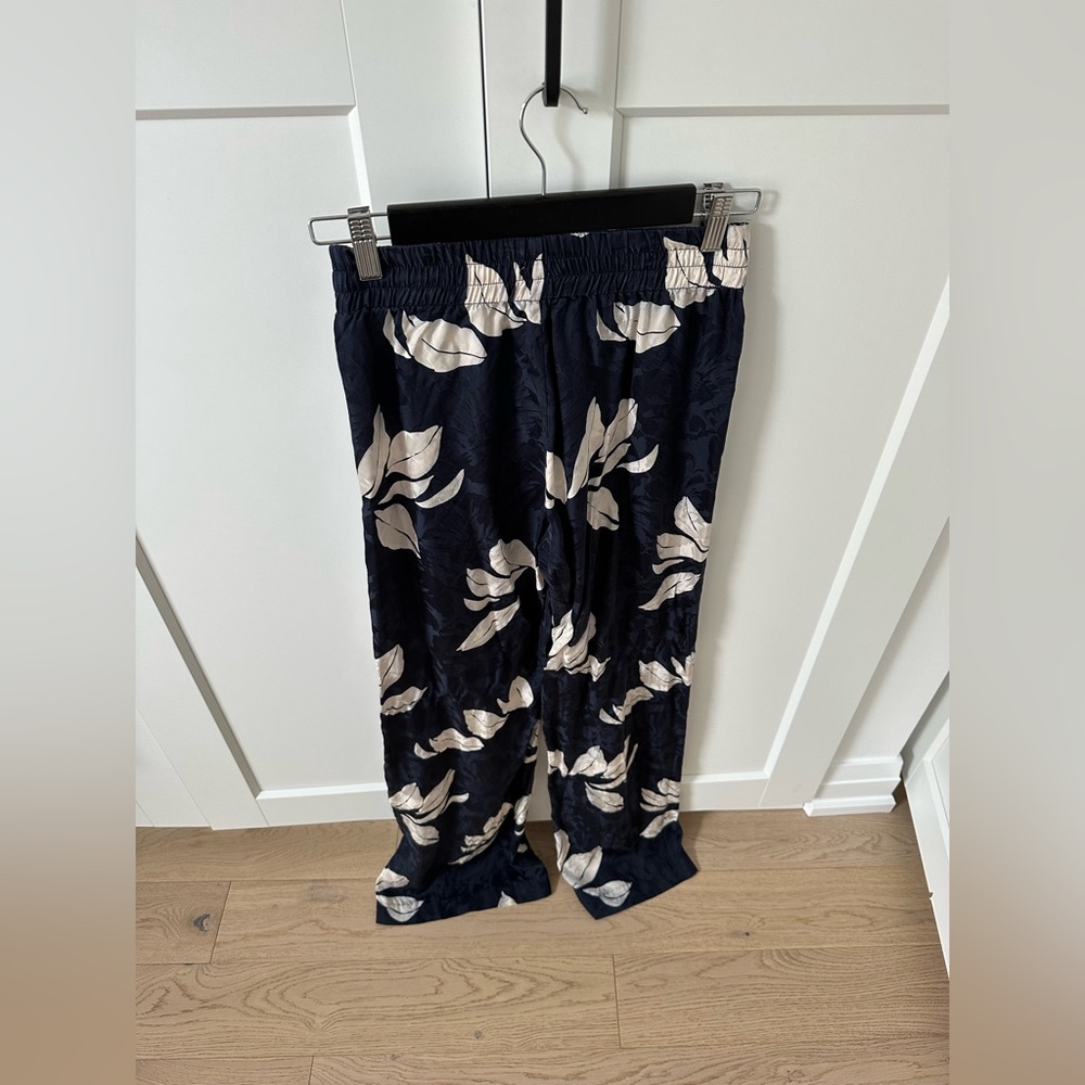 The Warm Store Satin Floral Print Pants
